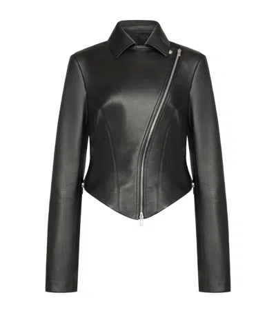 Alaïa Lambskin Biker Jacket In Black