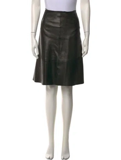 Pre-owned Alaïa Lambskin Knee-length Skirt In Black