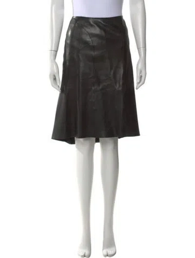 Pre-owned Alaïa Lambskin Knee-length Skirt In Black