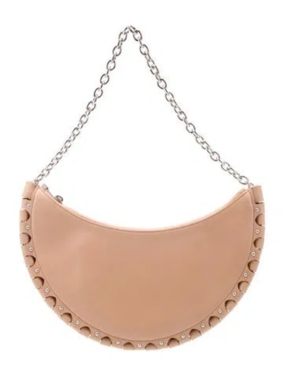 Pre-owned Alaïa Lambskin Le Demi-lune In Neutral