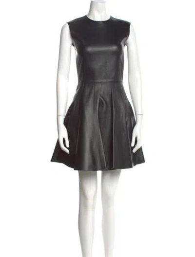 Pre-owned Alaïa Lambskin Mini Dress In Black