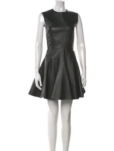 Pre-owned Alaïa Lambskin Mini Dress W/ Tags In Black