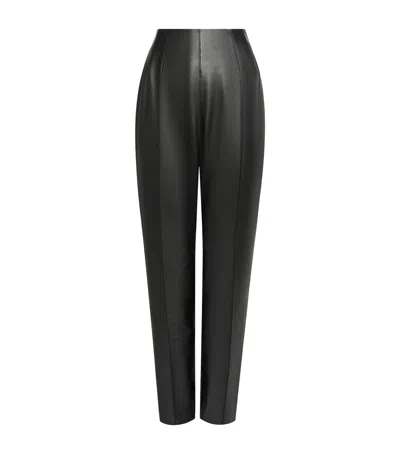 Alaïa Lambskin Tapered Trousers In Black