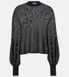 Alaïa Lamé Sweater In Black