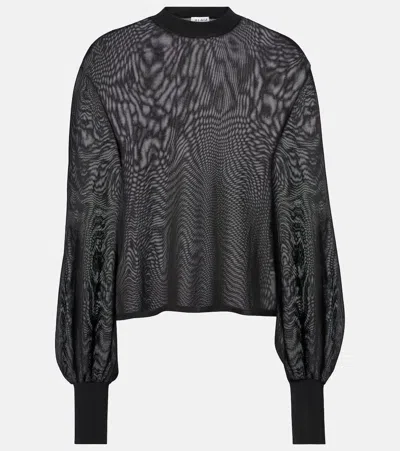 Alaïa Lamé Sweater In Black