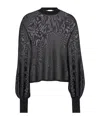 Alaïa Lamé Sweater In Black