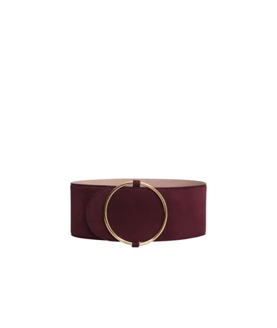 Alaïa Large Circular Belt In Brown