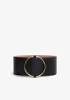 Alaïa Large Ring Belt In Calf Leather In Black