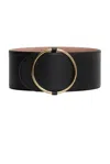 Alaïa Large Ring Belt In Calf Leather In Black