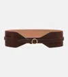 Alaïa Large Suede Belt In Brown