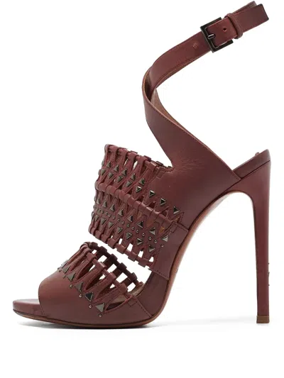 Pre-owned Alaïa Laser-cut Ankle Strap Sandals