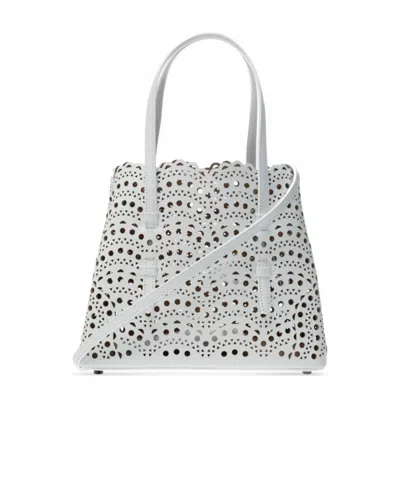 Alaïa Laser Cut Detailing Tote In White