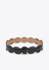 Alaïa Alaia Vienne Black Perforated Leather Belt Women In Black
