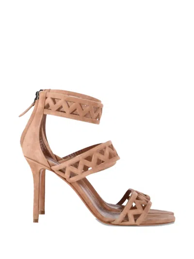 Pre-owned Alaïa Laser-cut Sandals In Brown