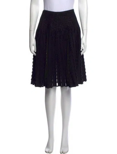 Pre-owned Alaïa Lasercut Accents Midi Length Skirt In Multi
