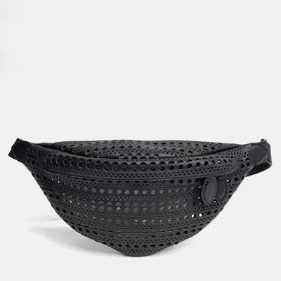 Pre-owned Alaïa Laser-cut Belt Bag In Black