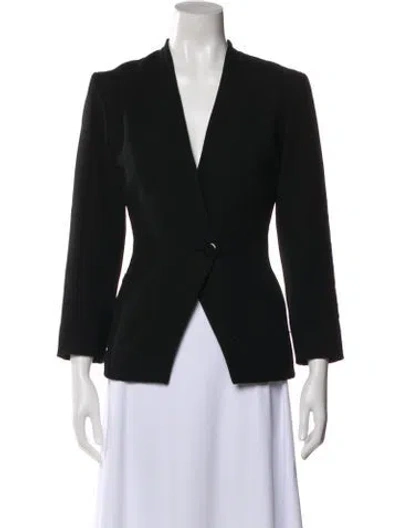 Pre-owned Alaïa Late 1980's - Early 1990's Wool Blazer In Black