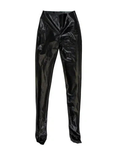 Pre-owned Alaïa Latex Skinny Leg Pants In Black
