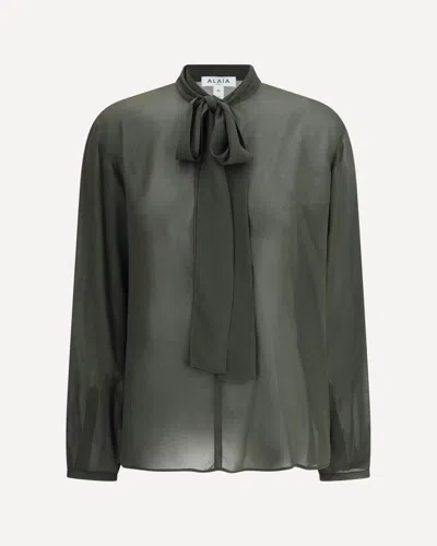 Alaïa Lavallière Neckline Blouse
