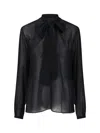 Alaïa Lavallière Shirt In Black