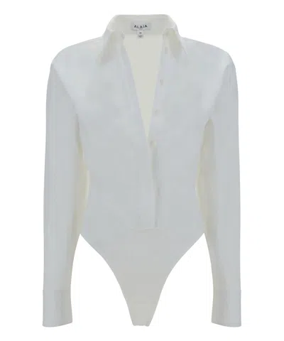 Alaïa Layer Bodysuit In White