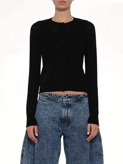 Alaïa Layer Cardigan In Black