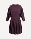 Alaïa Layered Dress In Burgundy