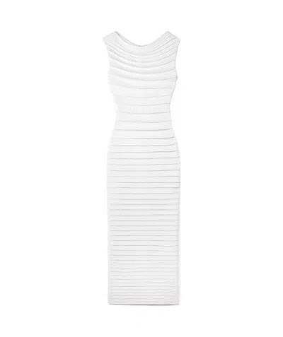 Alaïa Layered Extra-long Dress In White