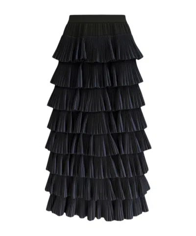 Alaïa Layered Skirt In Black
