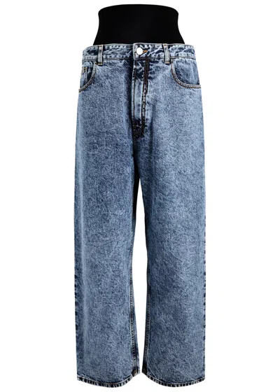 Alaïa Alaia Trousers In Blue Denim