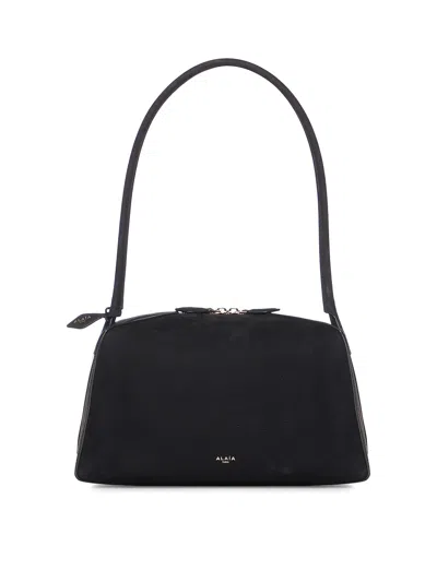 Alaïa Le Bouledogue Bag In Nubuck In Black