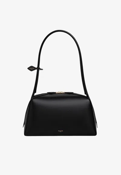 Alaïa Le Bouledogue Calf Leather Shoulder Bag In Black