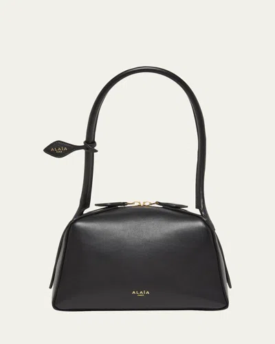 Alaïa Le Bouledogue Dome Leather Shoulder Bag In Black