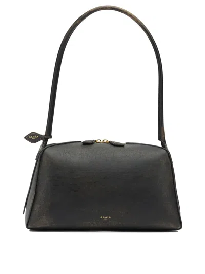 Alaïa Le Bouledogue Shoulder Bags Brown In Black