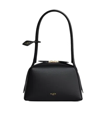 Alaïa Le Bouledogue Small Bag In Calfskin In Black