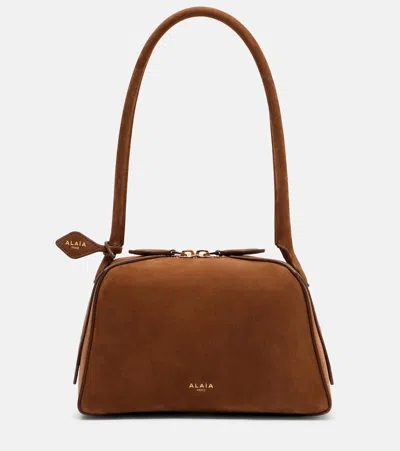 Alaïa Le Bouledouge Suede Shoulder Bag In Brown