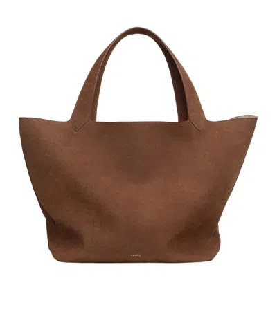 Alaïa Le Cabas Bag In Nubuck In Brown