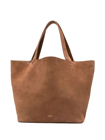 Alaïa Le Cabas Leather Tote In Brown