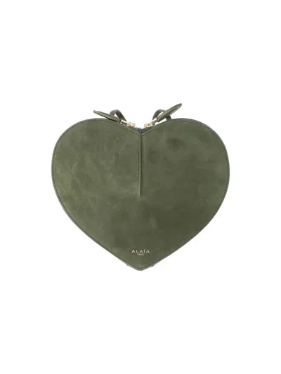 Alaïa "le Caur" Crossbody Bag In Green