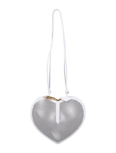 Alaïa Alaia Le Caur Leather Shoulder Bag In White