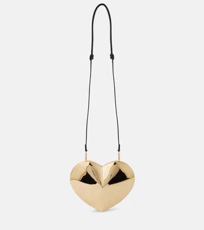 Alaïa Le Caur Metal Shoulder Bag In Gold