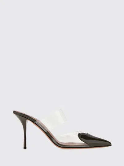 Alaïa Le Caur Patent Leather And Pvc Mules With High Stiletto Heel In Black