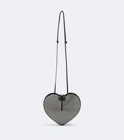 Alaïa Le Caur Studded Leather Shoulder Bag In Black