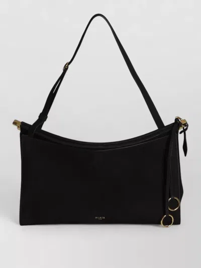 Alaïa Le Click East West Large Shoulder Bag In Black