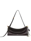 Alaïa Dark Brown Leather East West Medium Crossbody Bag