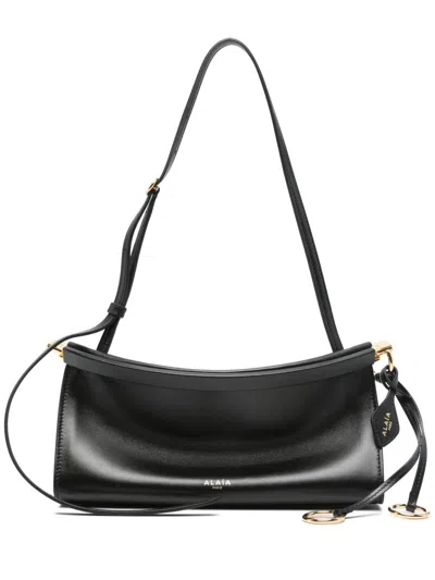 Alaïa Le Click East West Small Bag In Calfskin In Black
