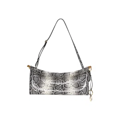 Pre-owned Alaïa Le Click East West Medium Bag In Ayers Leather 'black/white' | Women's Size Onesize