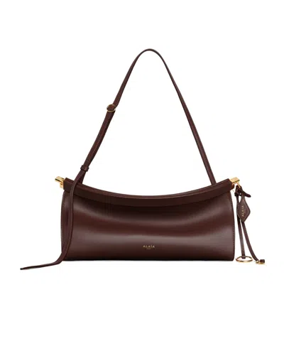 Alaïa Le Click East West Medium Shoulder Bag In Brown