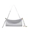 Alaïa Womens Blanc Optique Le Click East West Medium Leather Shoulder Bag In Gray