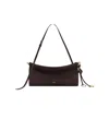 Alaïa Le Click East West Medium Bag In Nubuck In Brown